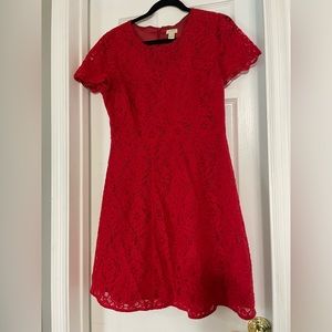 J.Crew Red Lace Dress